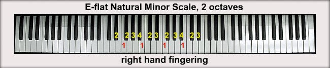  E-flat natural minor scale